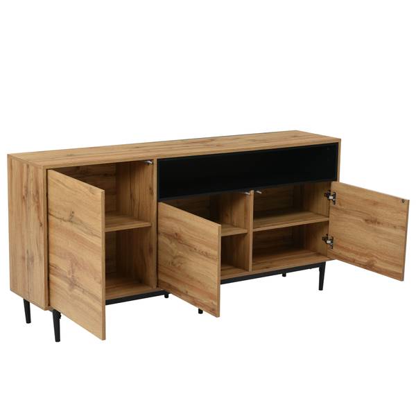 Sideboard Natur Ⅲ Beige - Stahl - 35 x 76 x 160 cm