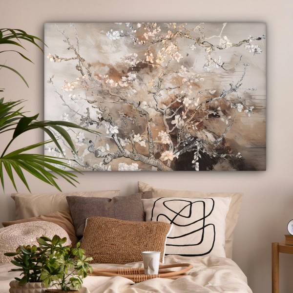 LEINWANDBILD Mandelblüte 120 x 80 cm
