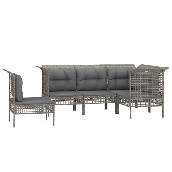 Garten-Lounge-Set 3187522 (5-teilig) Grau - Polyester - Stahl - 65 x 75 x 65 cm