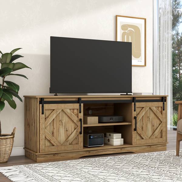 TV-Lowboard Astraios Ⅳ Schwarz - Braun - Holz