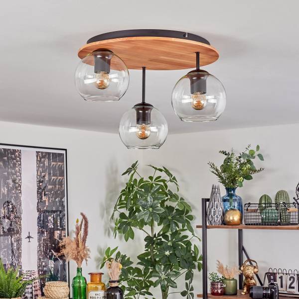 Deckenleuchte Cesaro Holzwerkstoff - Metall - 42 x 21 x 43 cm