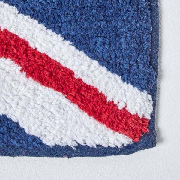 Badematte Union Jack Rot - Baumwollstoff - 45 x 1 x 75 cm