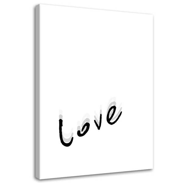 Wandbild typografie love 80 x 120 cm