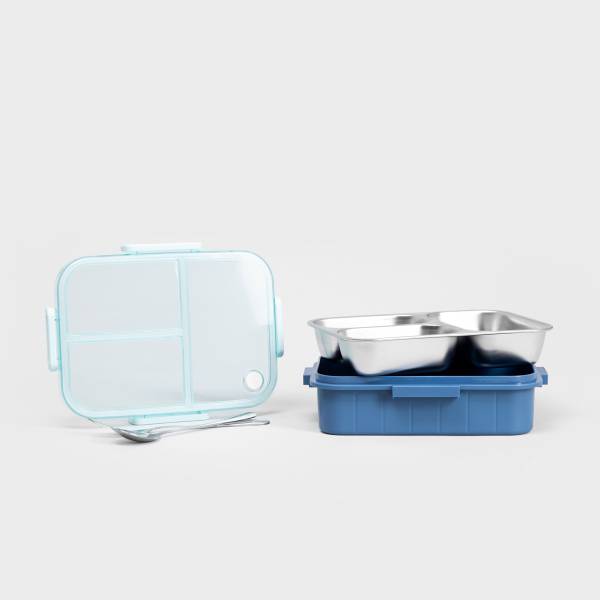 Lunchbox DELVOR Blau - Metall - 24 x 8 x 19 cm