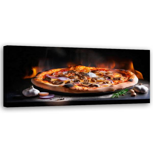 Tableau déco Pizza Nourriture Cuisine 90 x 30 cm