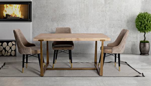 Esstisch Ankara B Braun - Massivholz - 150 x 78 x 90 cm