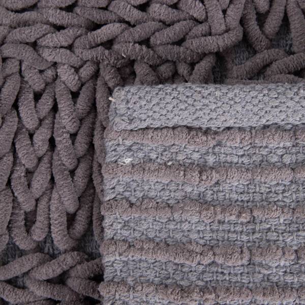 Badteppich TENU Grau - Textil - 50 x 1 x 80 cm