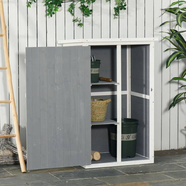 Gerätehaus BB5601 Schwarz - Massivholz - 56 x 115 x 75 cm