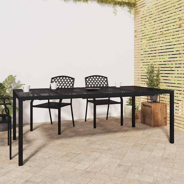 Table de jardin 3030483 Gris - Acier - 100 x 72 x 200 cm