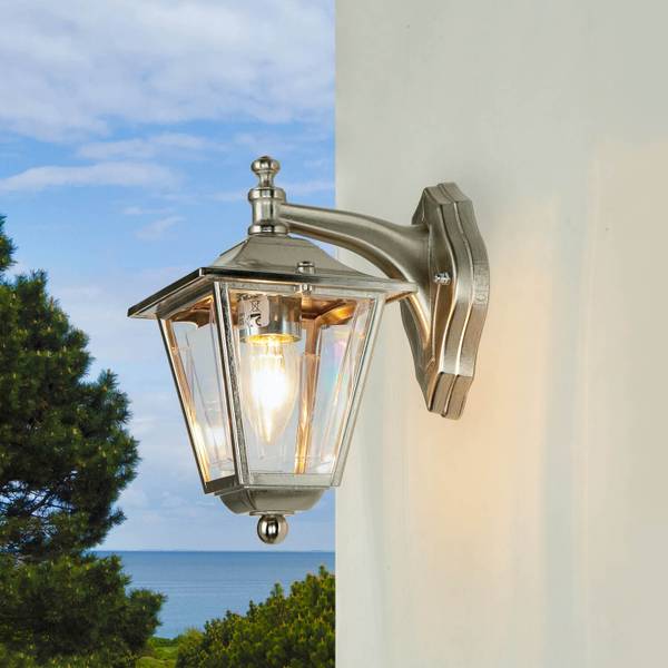 Wandlampe LEROS Silber - Glas - Metall - 14 x 23 x 20 cm