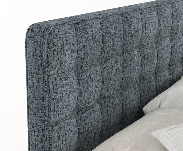Boxspringbett Velouria Blau / Grau - Liegefläche Breite: 140 cm