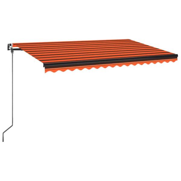Uitschuifbare Luifel 3007205-3 bruin - oranje - polyester - 350 x 1 x 450 cm