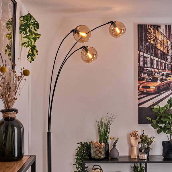 Stehlampe Cesaro Orange - Aluminium - Klarglas - 72 x 210 x 35 cm