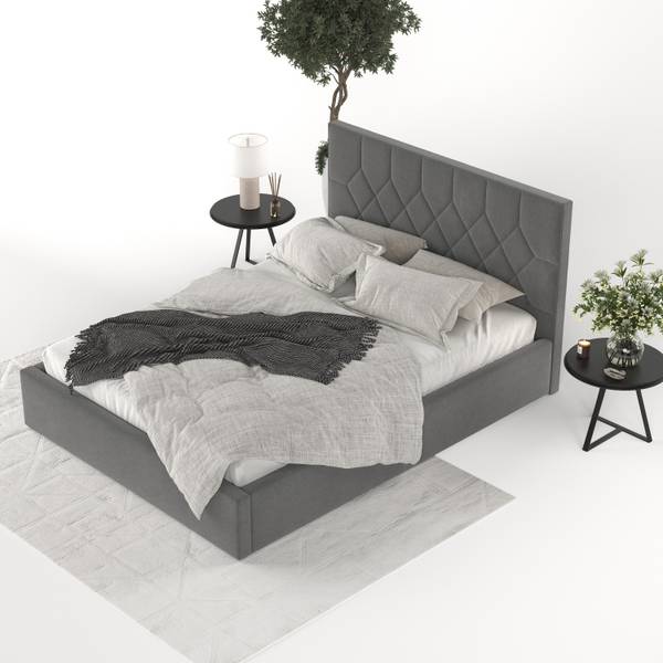 Polsterbett Brisa mit Stauraum  Asti Anthrazit - Liegefläche Breite: 140 cm