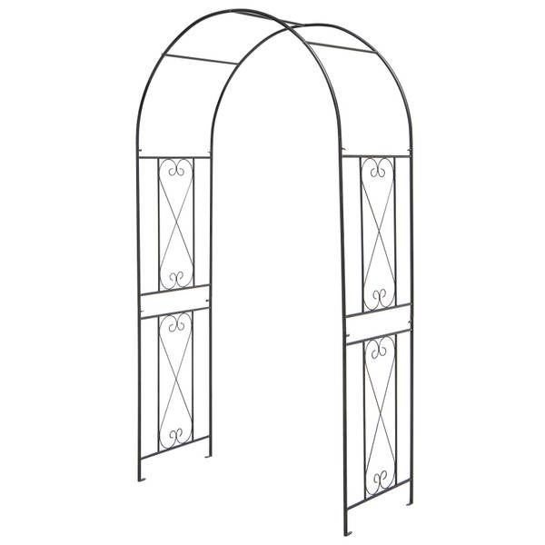 Gartenbogen ZB33206 Schwarz - Metall - 56 x 220 x 120 cm