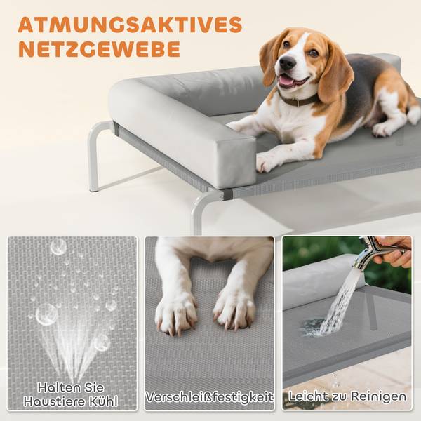 Hundebett D04-298V00LG Grau - Textil - 75 x 30 x 110 cm