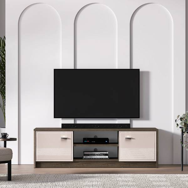TV-meubels Kaius beige - plaatmateriaal op houtbasis - 160 x 50 x 40 cm