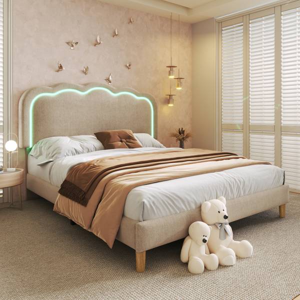 Kinderbett K-901 Beige - Breite: 151 cm