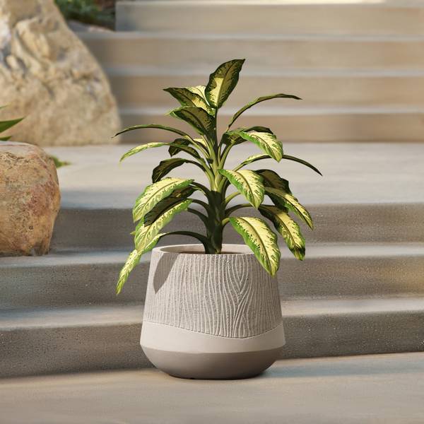 Blumentopf HTPL0145 Beige - Naturfaser - 31 x 27 x 31 cm