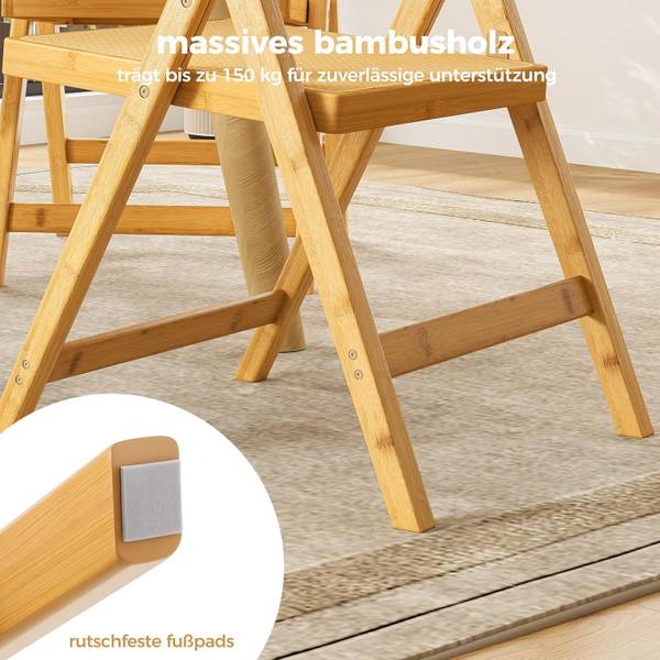 Klappstühle VH33993ZM-4DE(2er Set) Braun - Bambus - 49 x 80 x 56 cm