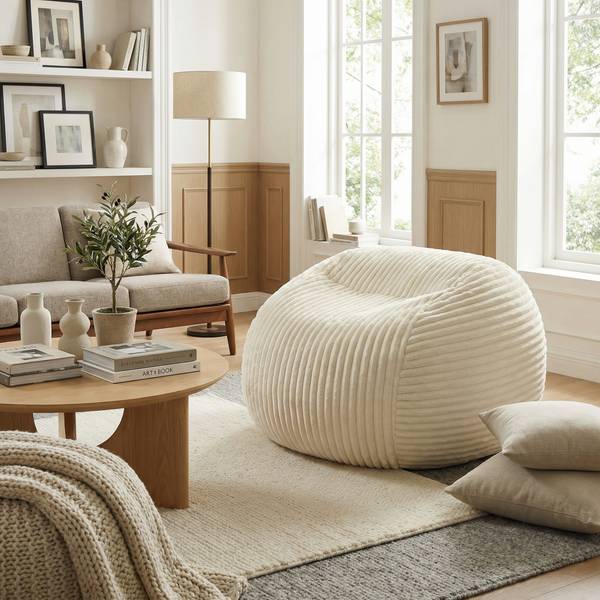 Sitzsäcke PinnacleElle Beige - Strukturstoff - 34 x 24 x 34 cm