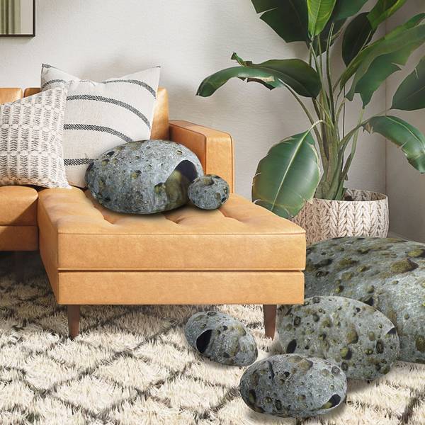 Dekokissen SPACE 7er Set Grau - Textil - 20 x 15 x 40 cm