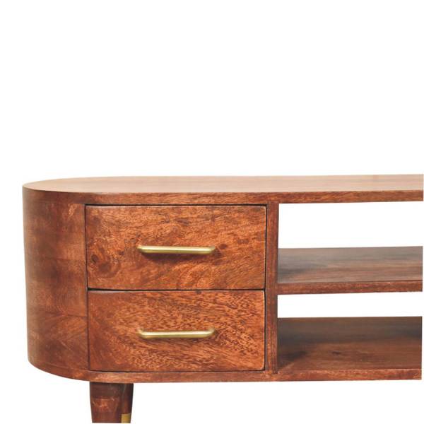 TV Lowboard Valenza Braun - Mango - 110 x 48 x 35 cm