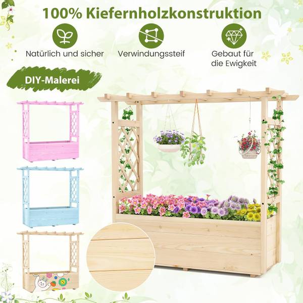 Hochbeet SF6643DE Braun - Massivholz - 40 x 103 x 115 cm