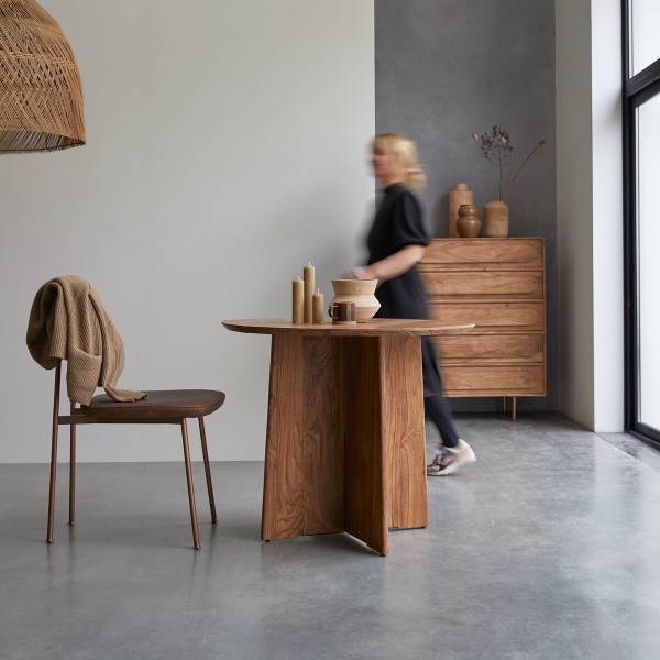 Tisch Anja Braun - Sheesham - 91 x 76 x 91 cm