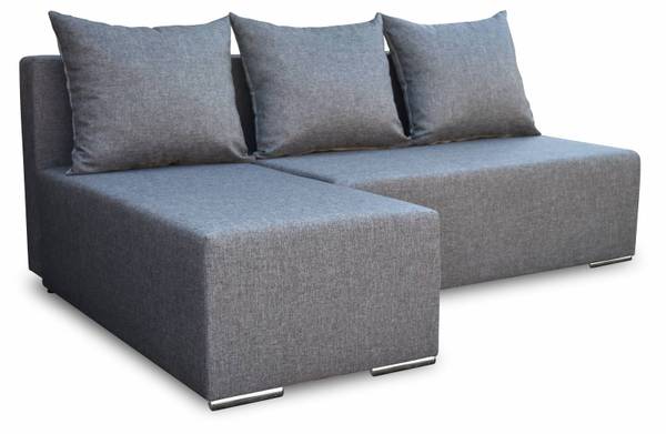 Ecksofa Ecco Plus Graphit - 198 x 80 x 140 cm