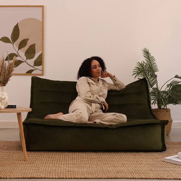 Dolce Sofa Samt Olive Olivgrün