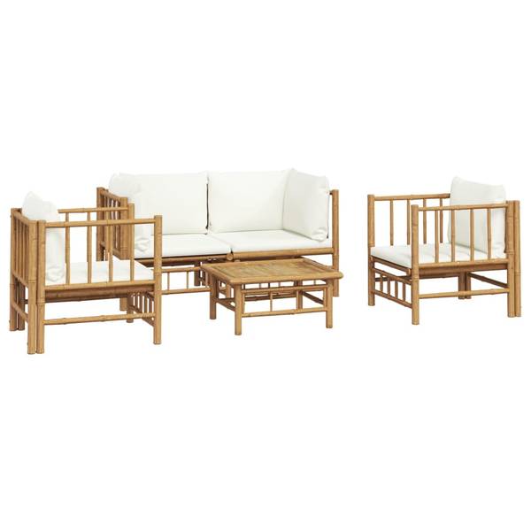 Garten-Lounge-Set 3028492-8 (5-teilig) Weiß - Polyester - 69 x 65 x 69 cm
