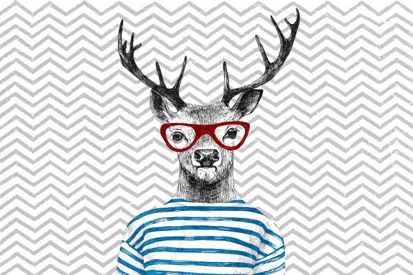 Leinwandbild Modern Deer 1 60 x 40 cm