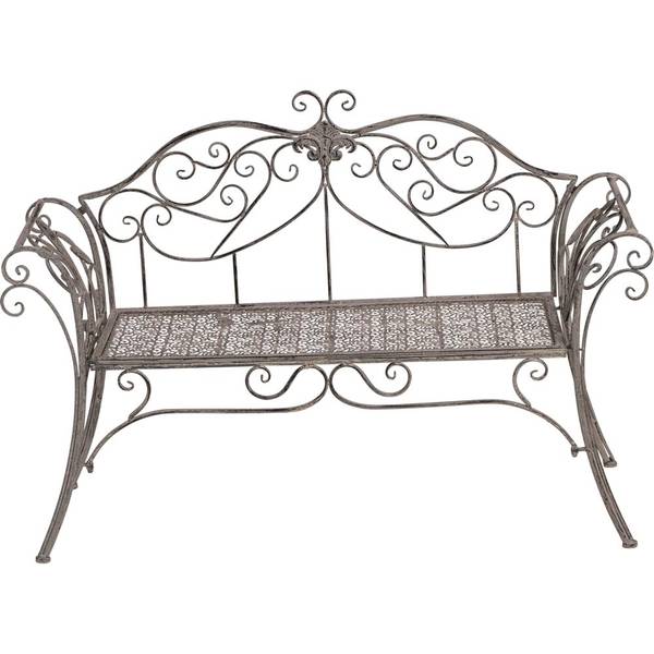 Zweisitzer-Sofa VIVA LA VIDA Grau - Metall - 47 x 53 x 133 cm