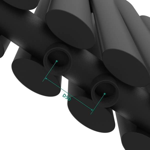 Designradiator Nore zwart - staal - 60 x 60 x 60 cm