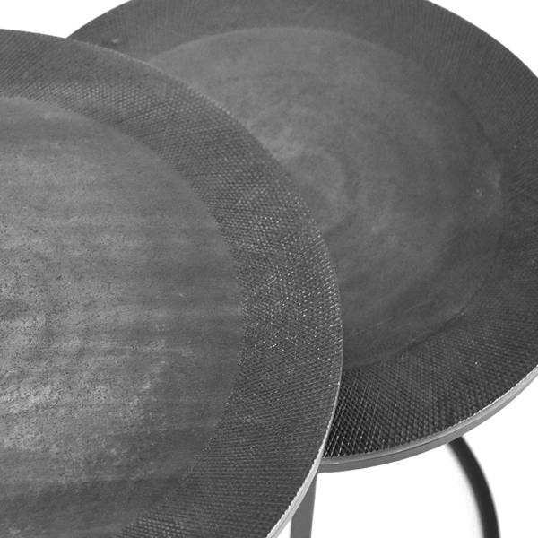 Couchtisch Set Pair Grau - Metall - 40 x 45 x 40 cm