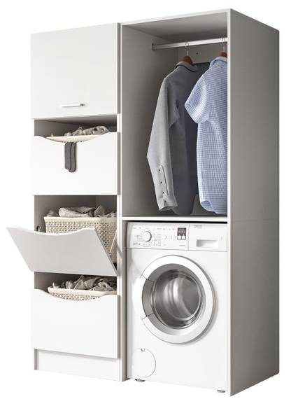 Waschmaschinenschrank Flexy 2-teilig Breite: 126 cm