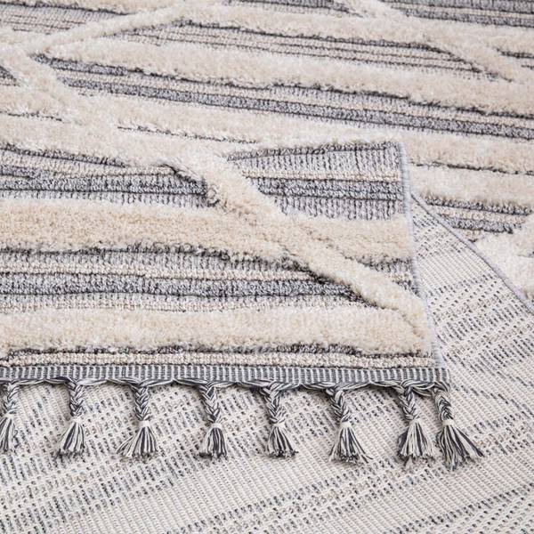 Kurzflor-Teppich Valencia Blau - Grau - Weiß - Textil - 160 x 1 x 230 cm