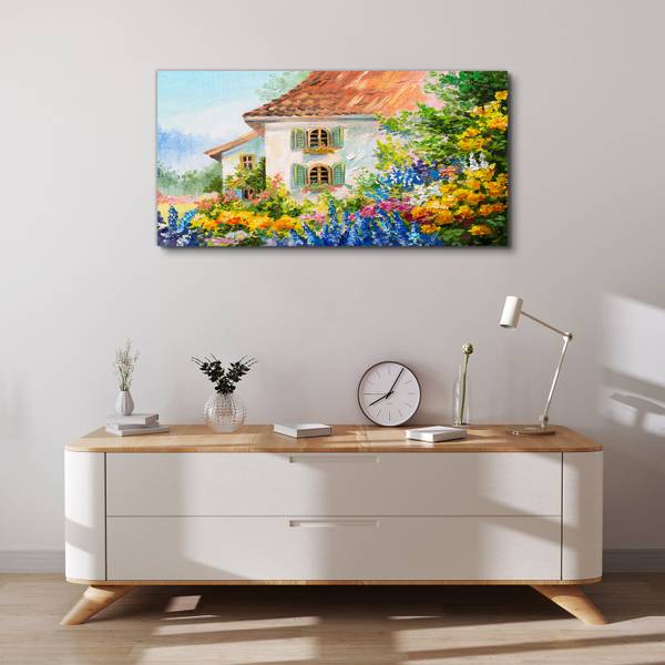 Wandbild Frühling auf dem Land 00018858 100 x 50 cm
