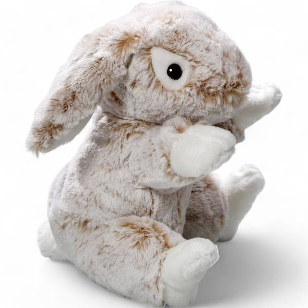 Kuscheltier Hase Beige - Kunstfell - 14 x 22 x 14 cm