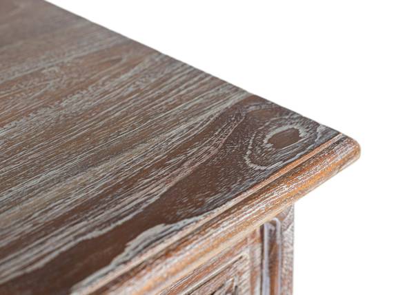 Sideboard 2332 Weiß - Massivholz - 41 x 80 x 100 cm