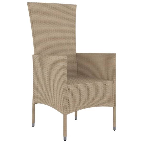 Tuinstoel 3028897 set van 4 beige - staal - 60 x 108 x 58 cm