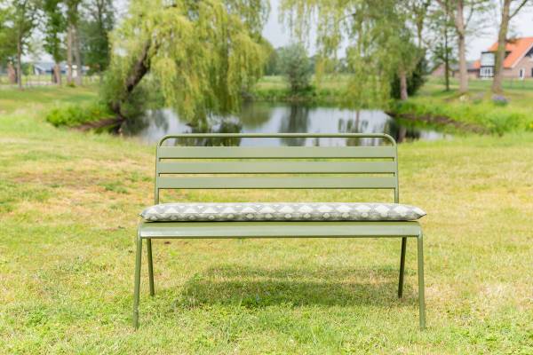 Gartenbank Max Grün - Tiefe: 120 cm
