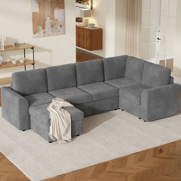 Ecksofa ChenilZoom Ⅵ Grau