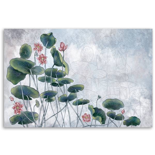 Tableau déco nénuphar 100 x 70 cm