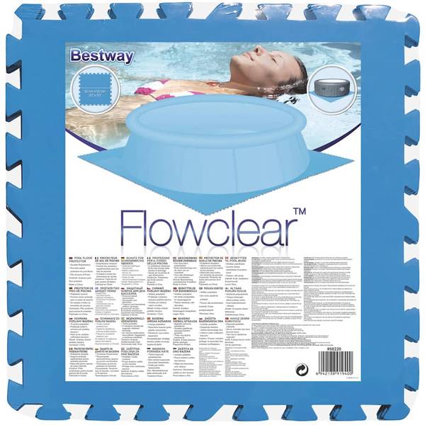 Pool-Bodenschutz 3202411 (8er Set) Blau - Polyethylen - 50 x 1 x 50 cm