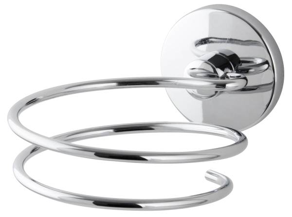 verchromter Fönhalter Haartrocknerhalter Braun - Eisen - 9 x 24 x 18 cm