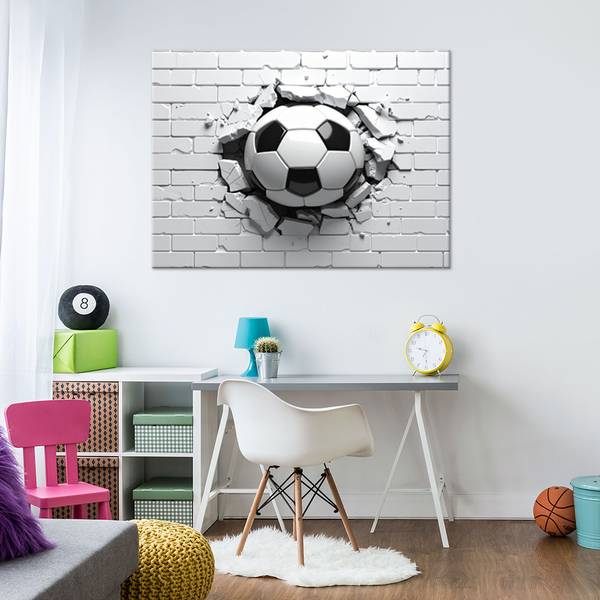 Wandbild Fußball 30 x 20 cm