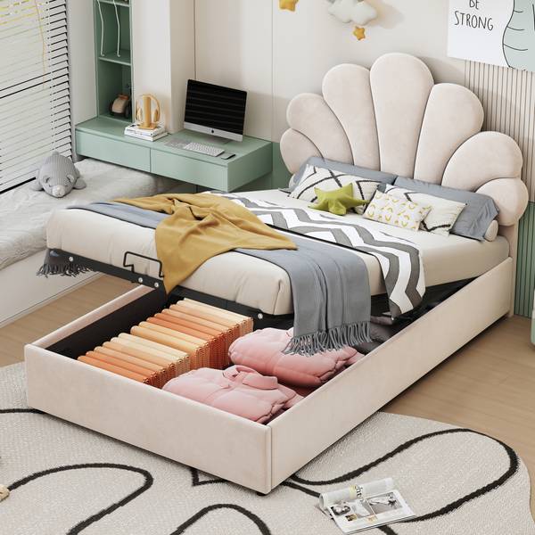 Kinderbett-O3022 Beige