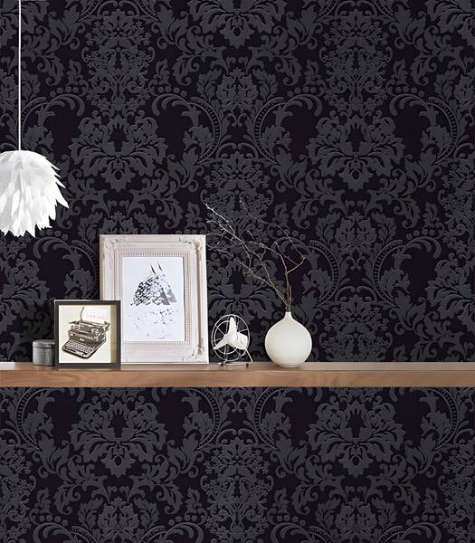 Vliestapete 361663-GU Schwarz - Kunststoff - 53 x 1 x 1005 cm